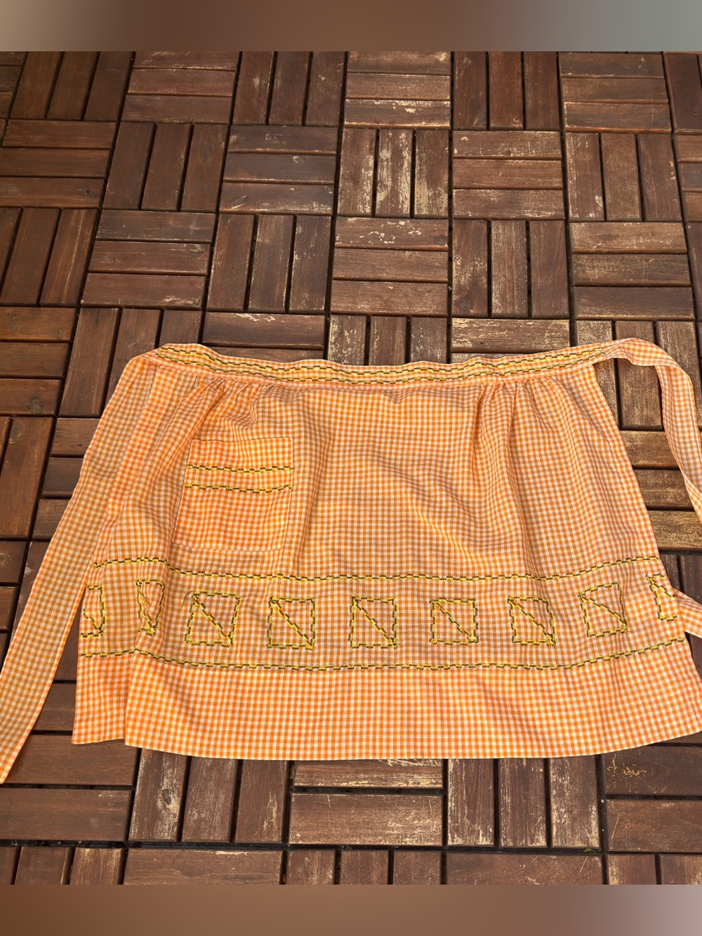 Vintage orange apron